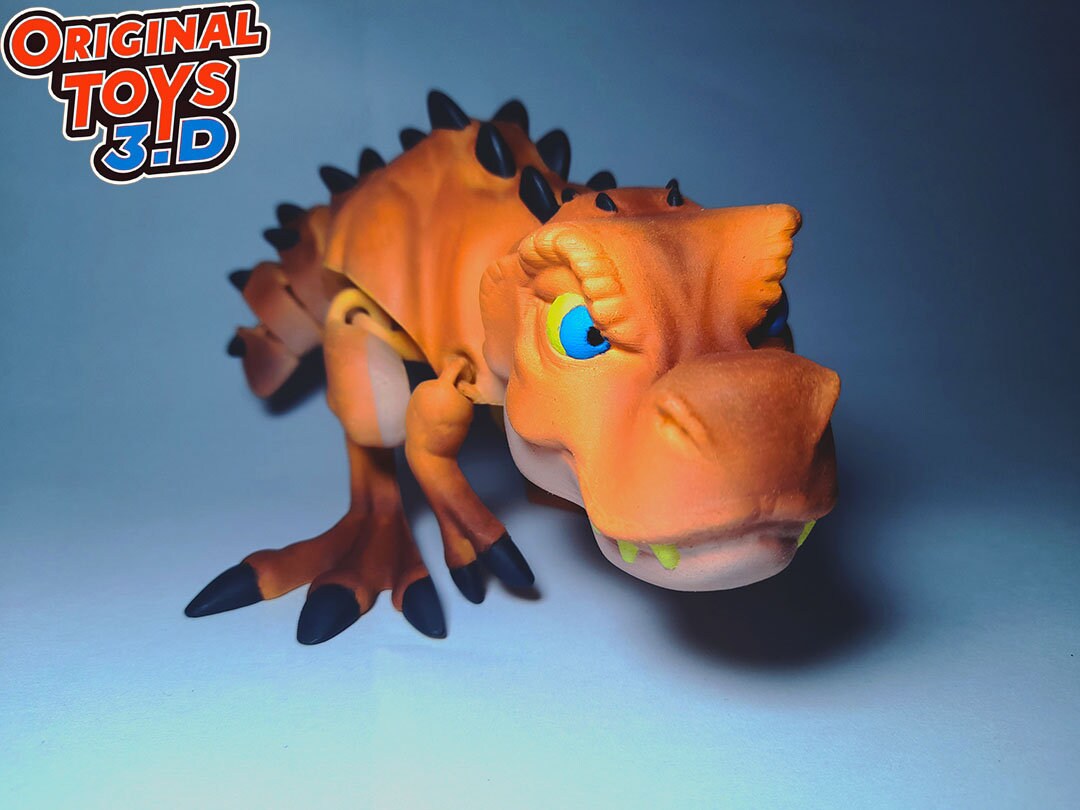 Squeaky toy Dino Rexi in stone green