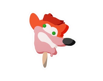 Crash bandicoot 90's popsicle MELTED | Videogame Sticker | Vinyl Glossy | Waterproof | 90's Platformer silly