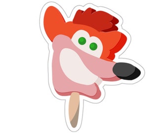 Crash Bandicoot Popsicle Sticker | 90s Video Game Vinyl Decal