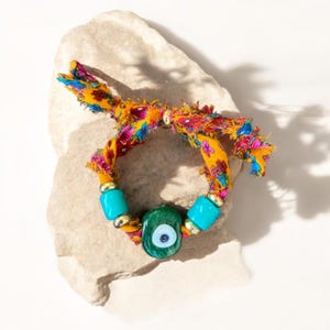 Bandana Bracelet – Boho Jewelry for Women, Bandana Bracelet, Bandana Necklace, Colorful Jewelry