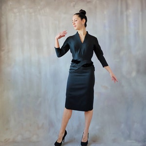 Black shimmer midi dress clearance