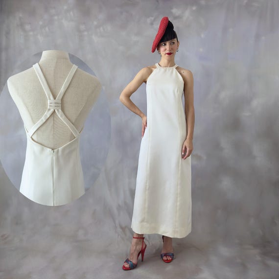 navy blue dress for baby girl Cream Backless Dresses