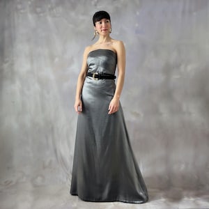 90s graduation dress Vintage 90s Prom Dress White Spaghetti Straps Pleated Gala Gown Formal ModelDressy