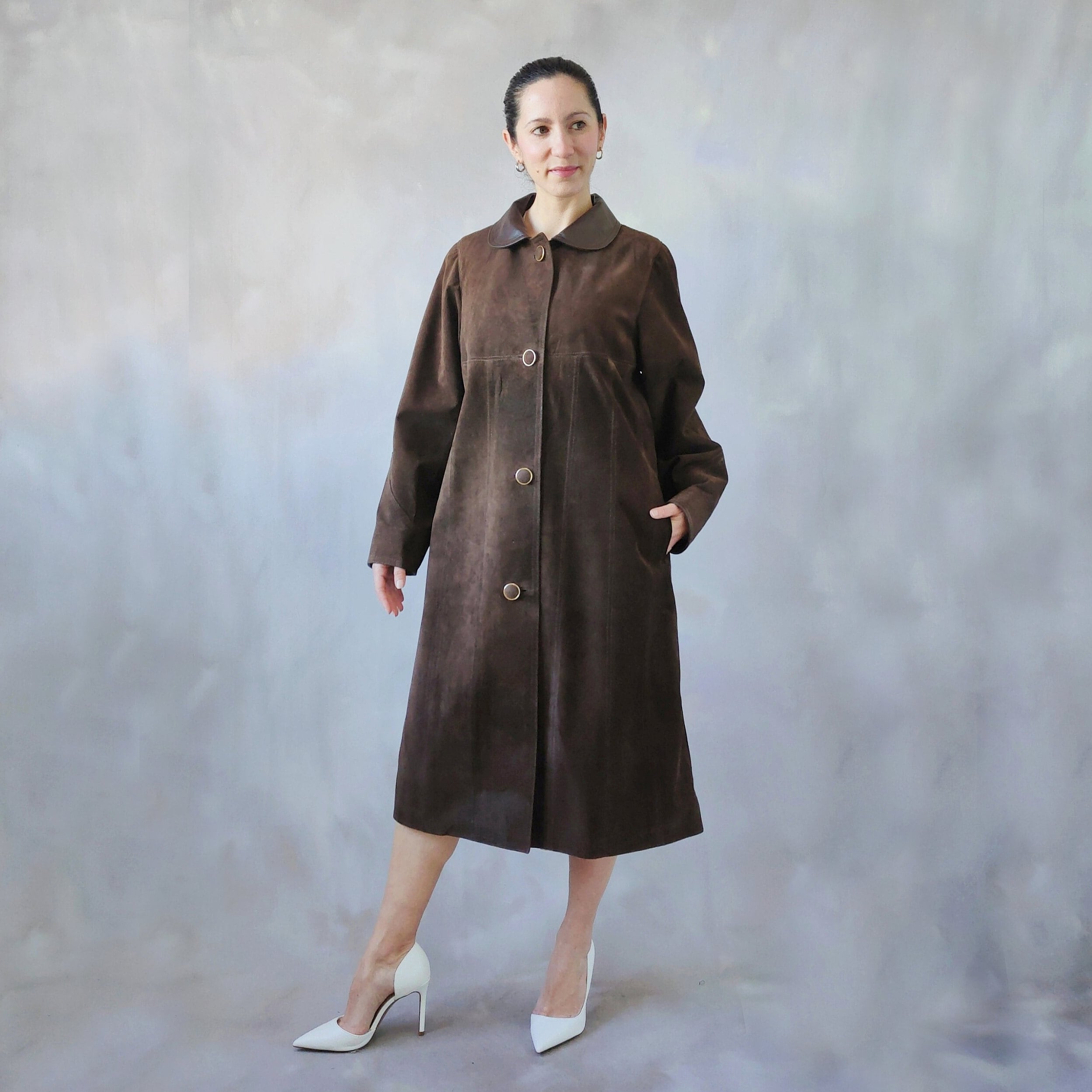 1960s Suede Swing Coat Vintage Suede Overcoat Old Hollywood Brown Straight Jacket 1960s Suede Jacket Brown Leather Trench Coat Long Coat Etsy