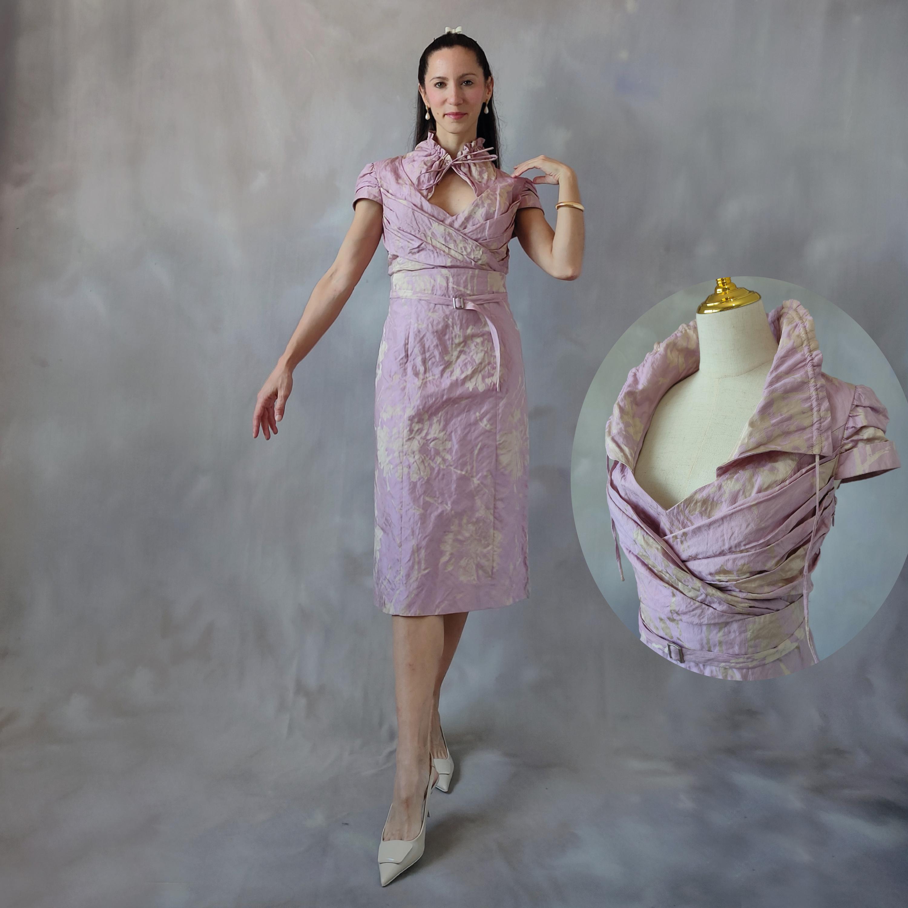 Vintage Javier Simorra Lavender Cocktail Dress: Abstract Floral Draped Pencil Midi - M - Etsy New Zealand Vintage Javier Simorra Lavender Cocktail Dress: Abstract Floral Draped Pencil Midi - M - Etsy New Zealand