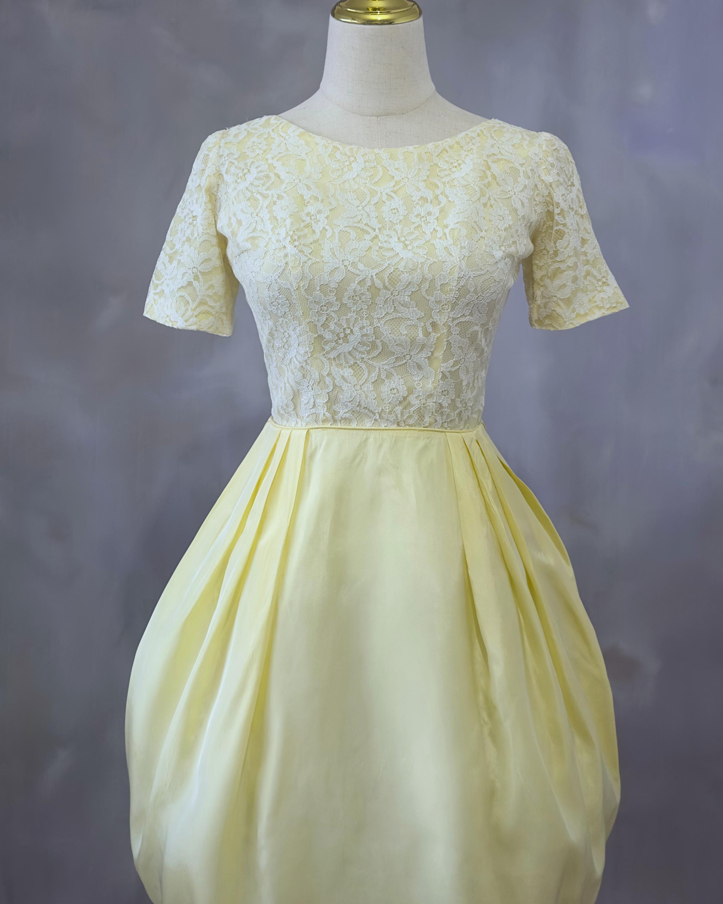 pastel yellow lace dress Pastel Yellow Lace Applique Spaghetti Strap Lace Up Back Prom Dresses,CP0246 US2 / Custom Color(leaving a note)