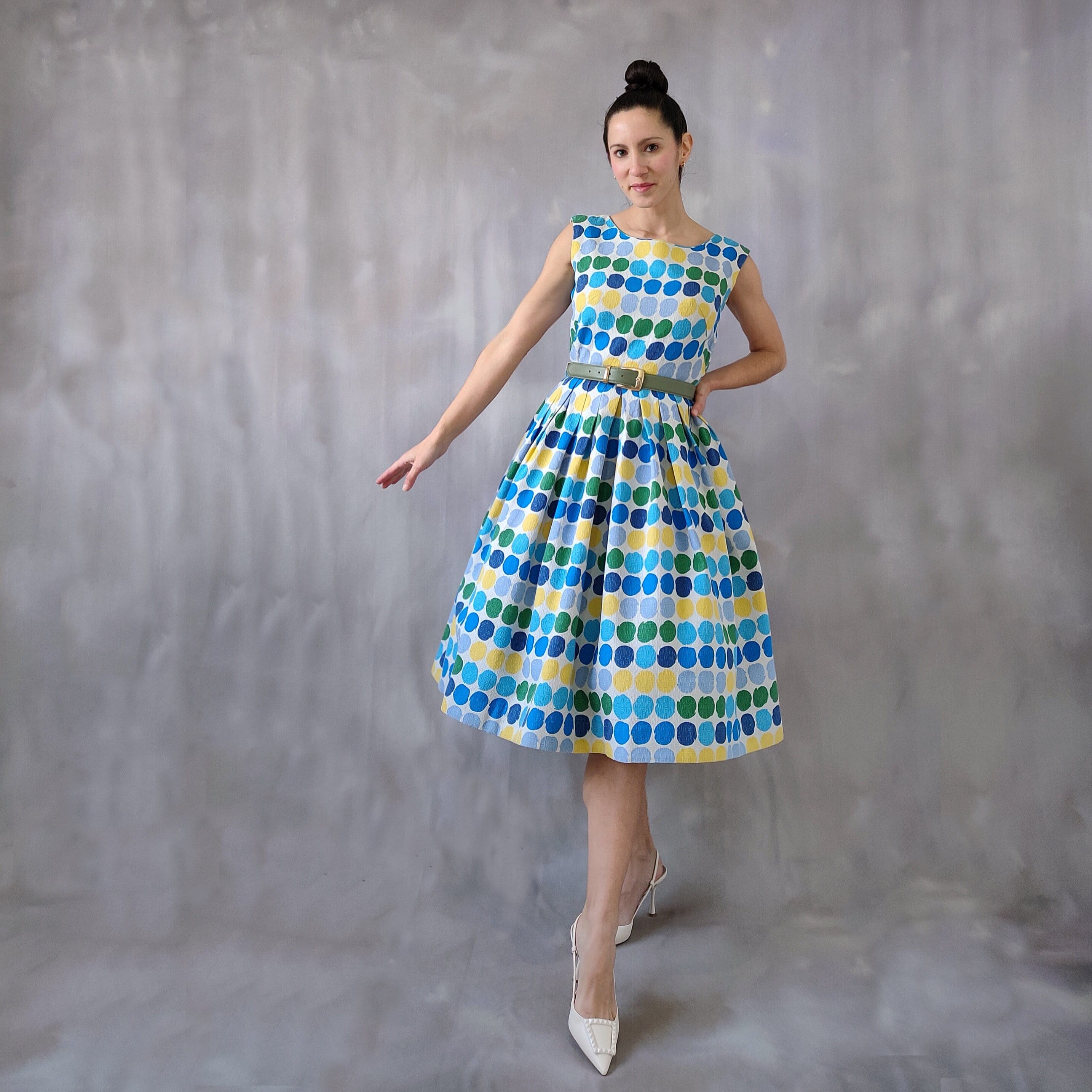 Knee Length Cotton Swing Dress - Etsy