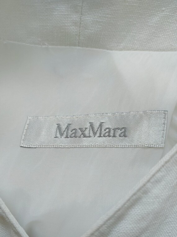 ヴィンテージ マックスマーラ リネン ブレザー：80年代風 ホワイト