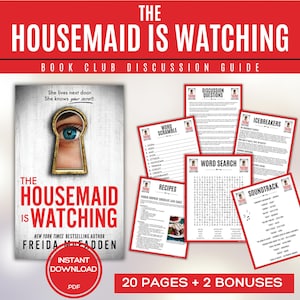 The Housemaid is Watching Book Club Guide Book Club Games Book Discussion Questions Freida McFadden BookTok Bookstagram Mystery Thriller