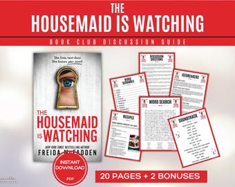 The Housemaid is Watching Book Club Guide Book Club Games Book Discussion Questions Freida McFadden BookTok Bookstagram Mystery Thriller