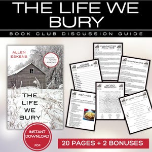 The Life We Bury Book Club Guide Book Club Games Book Discussion Questions Allen Eskens BookTok Bookstagram Thriller Mystery Fiction Novel