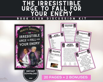 The Irresistible Urge to Fall For Your Enemy Book Club Guide Kit Book Club Games Brigette Knightley Bookstagram Fantasy Romance Romantasy