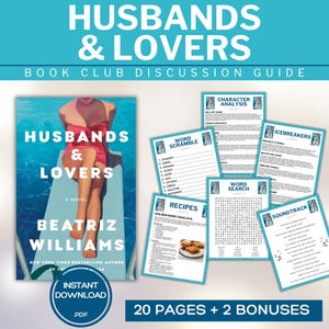 Husbands & Lovers Book Club Guide Book Club Games Book Discussion Questions Beatriz Williams Book Club Kit Activity Historical Fiction Novel