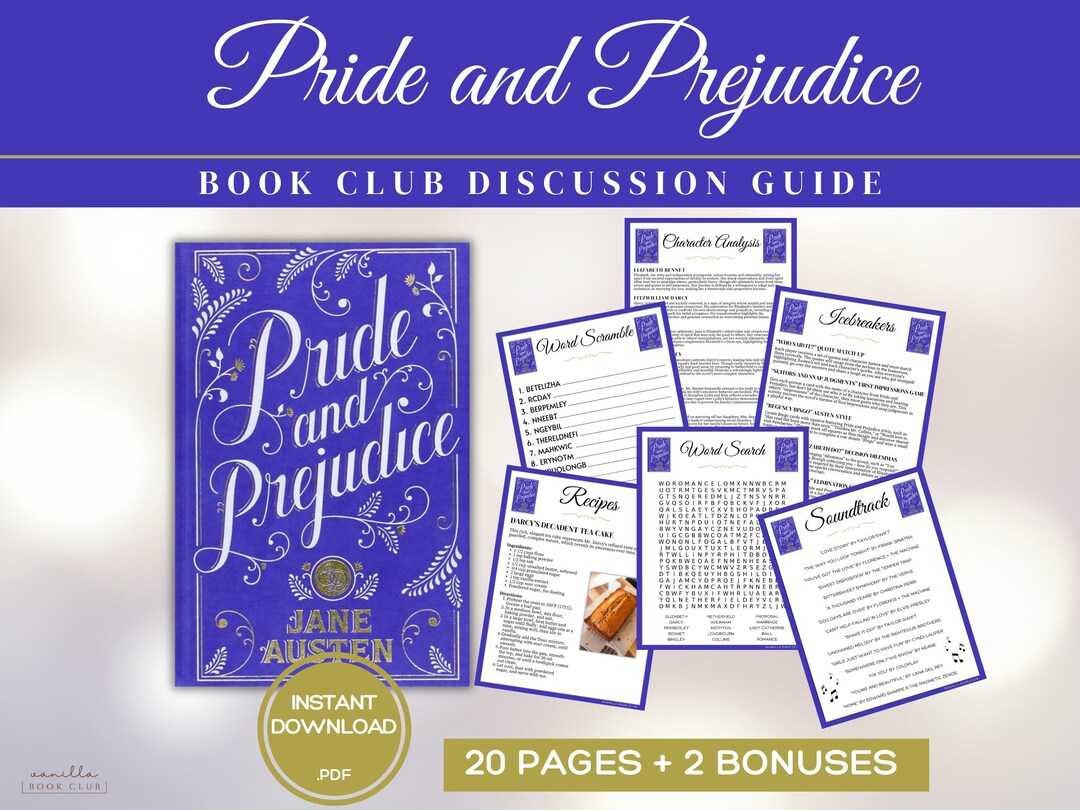 Pride and Prejudice Book Club Guide Book Club Games Discussion