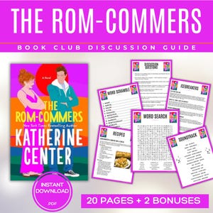Guía del club de lectura Rom-Commers Juegos del club de lectura Preguntas para debates sobre libros Kit del club de lectura del Centro Katherine Actividad Grupo de lectura de romance