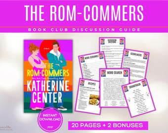 The Rom-Commers Book Club Guide Book Club Games Book Discussion Questions Katherine Center Book Club Kit Activity Romance Reading Group