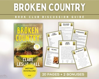 Gebrochenes Land Buchklub-Handbuch Buchklub Spiele Buchdiskussion Fragen Clare Leslie Hall Buchklub-Kit historischen Belletristik Mystery Thriller
