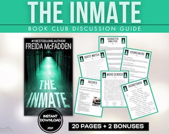 The Inmate Book Club Guide Book Club Games Book Discussion Questions Freida McFadden Book Club Psychological Thriller Bookstagram BookTok