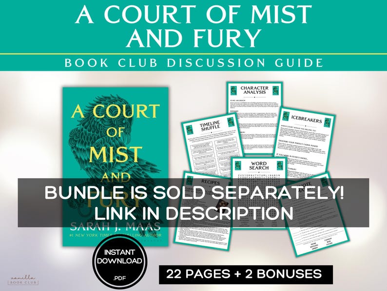 A Court of Mist and Fury Trivia Game Book Club Games Sarah J Maas BookTok Bookstagram Fantasy Romance Romantasy ACOMAF Party Games