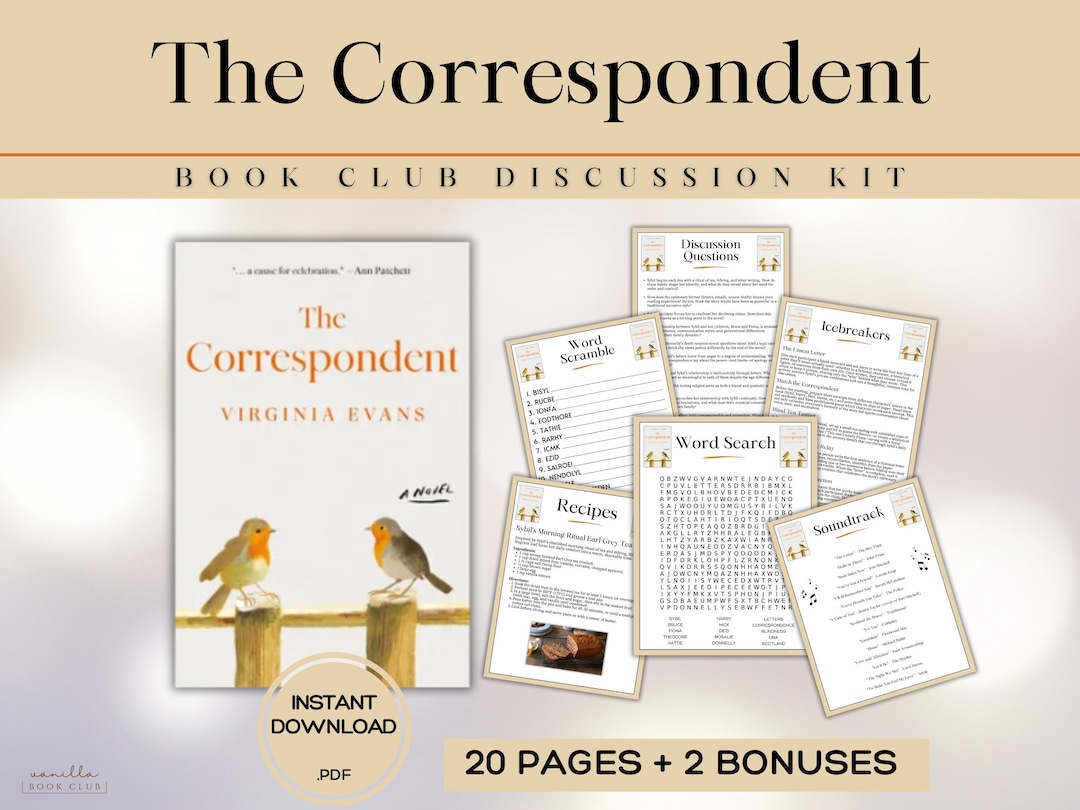 The Correspondent Book Club Guide Book Club Games Book Discussion