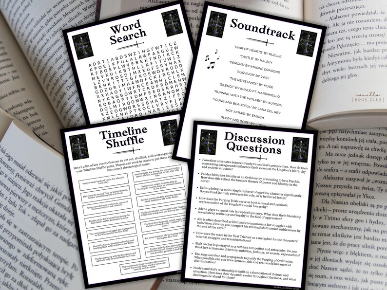 Powerless Book Club Guide Book Club Games Discussion Questions Lauren Roberts  BookTok Bookstagram Fantasy Romance Reading Group Romantasy
