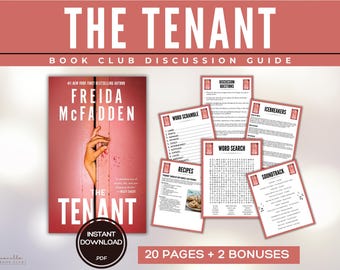 The Tenant Book Club Guide Book Club Games Book Discussion Questions Freida McFadden BookTok Bookstagram Psychological Thriller Novel