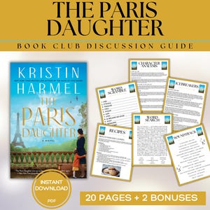 The Paris Daughter Book Club Guide Book Club Games Book Discussion Questions Kristin Harmel Book Club Kit Activity Historical Fiction