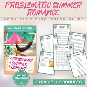 Problematic Summer Romance Book Club Guide Book Club Games Book Discussion Questions Ali Hazelwood Book Club Kit Activity Romance Fiction
