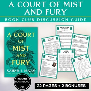 A Court of Mist and Fury Book Club Guide ACOMAF Book Discussion Questions Sarah J Maas ACOTAR Book Club Activities Fantasy Feyre Rhysand