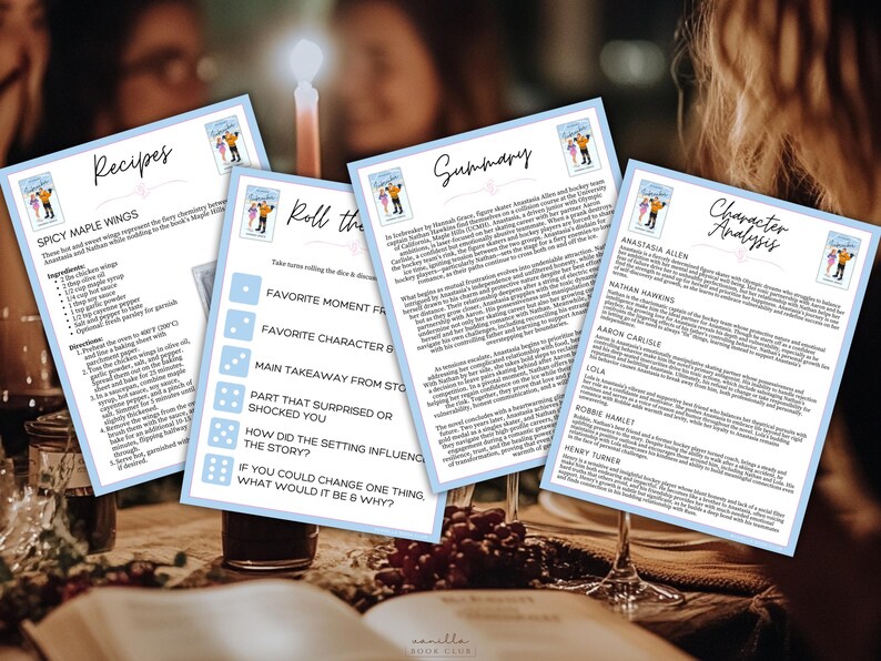 Icebreaker Book Club Guide Book Club Games Book Discussion Questions Hannah Grace BookTok Bookstagram Spicy Romance Novel Reading Group