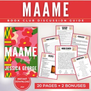 Maame Book Club Guide Book Club Games Book Discussion Questions Jessica George Book Club Kit Activity Fiction BookTok Bookstagram