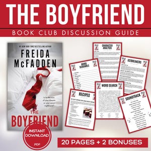 The Boyfriend Book Club Guide Book Club Games Book Discussion Questions Freida McFadden BookTok Bookstagram Psychological Thriller Novel