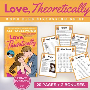 Love, Theoretically Book Club Guide Book Club Games Book Discussion Questions Ali Hazelwood Book Club Kit Activity Romance Fiction STEM