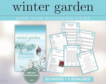 Guía del club de lectura de Winter Garden Juegos del club de lectura Preguntas para debates sobre libros Kit del club de lectura de Kristin Hannah Actividad Novela de ficción histórica
