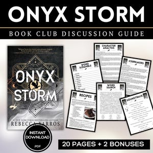 Guida del club del libro Onyx Storm Giochi del club del libro Domande di discussione Rebecca Yarros BookTok Bookstagram Fantasy Romance Empyrean Series Romantasy
