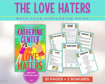 The Love Haters Book Club Guide Book Club Games Book Discussion Questions Katherine Center Book Club Kit Activity Romance Fiction BookTok