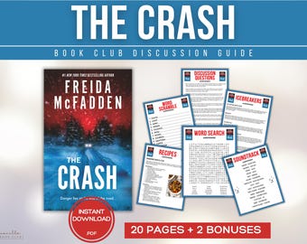 The Crash Book Club Guide Book Club Games Book Discussion Questions Freida McFadden Book Club Kit Psychological Thriller Bookstagram BookTok