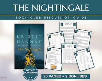 The Nightingale Buchklub Handbuch Buchklub Spiele Buch Diskussion Fragen Kristin Hannah Buchklub Kit Aktivität Historischer Belletrischer Roman