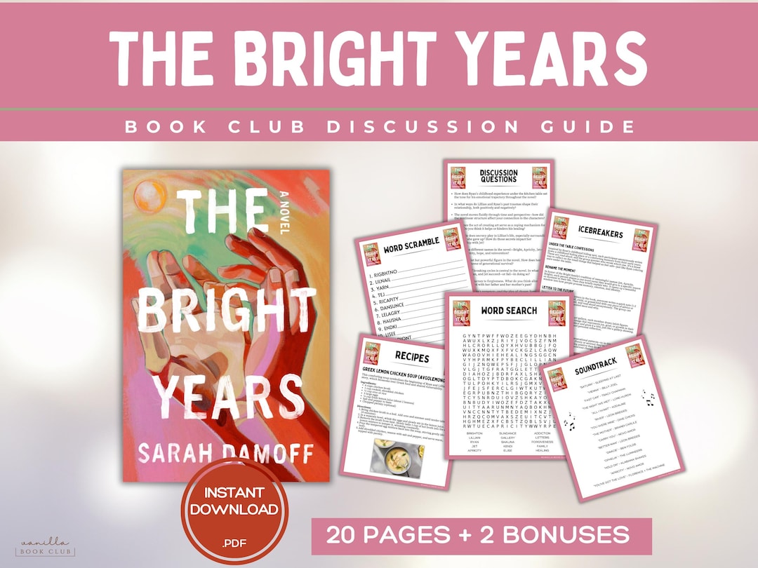 The Bright Years Book Club Guide Book Club Games Book