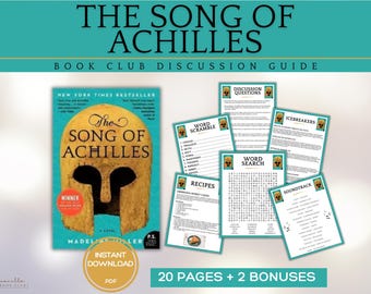 The Song of Achilles Book Club Guide Book Club Games Discussion Questions Madeline Miller Book Club Kit Fantasy Historical Fiction Romance