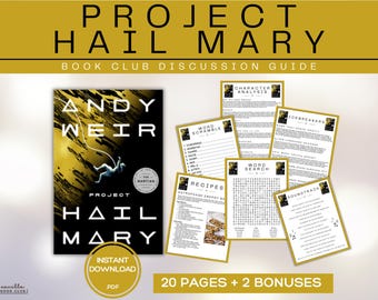 Project Hail Mary Book Club Guide Book Club Games Book Discussion Questions Andy Weir Book Club Kit Activity Science Fiction Fantasy Novel