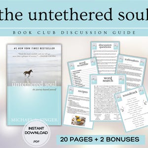 The Untethered Soul Book Club Guide Book Club Games Book Discussion Questions Michael A. Singer Book Club Kit Self Help Mental Health Spirit