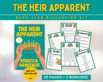 The Heir Apparent Book Club Guide Book Club Games Book Discussion Questions Rebecca Armitage Book Club Kit Activity Fiction BookTok ChickLit