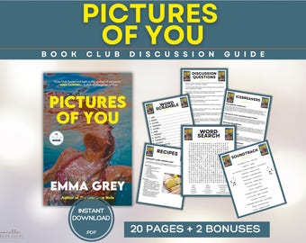 Pictures of You Book Club Guide Book Club Games Book Discussion Questions Emma Grey BookTok Book Club Kit Activity Romance Fiction Mystery