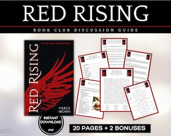Red Rising Book Club Guide Book Club Games Book Discussion Questions Pierce Brown Book Club Kit Activity Science Fiction Helldiver Ares