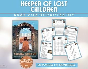 Guía del club de lectura Keeper of Lost Children Kit de juegos para clubes de lectura Preguntas para debates sobre libros Sadeqa Johnson BookTok Bookstagram Ficción histórica