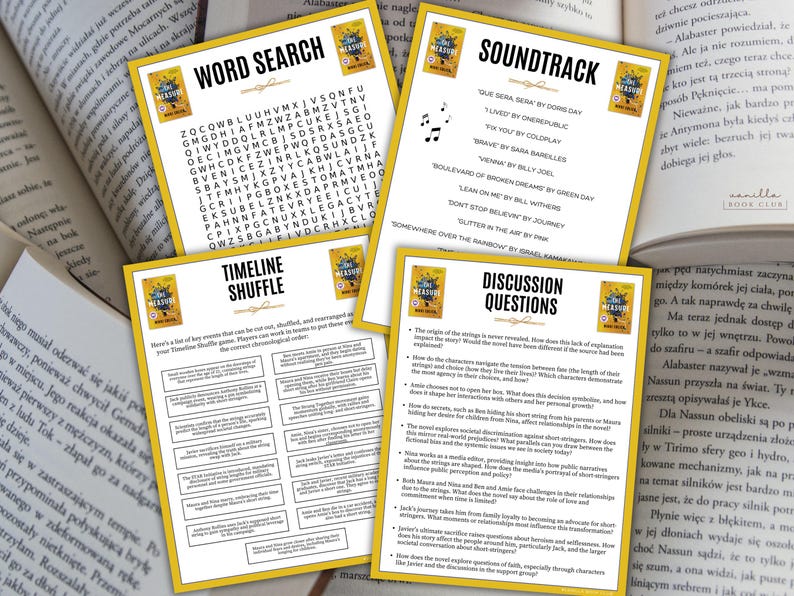 The Measure Book Club Guide Book Club Games Book Discussion Questions Jason Rekulak Book Club Kit Activity Science Fiction Suspense Novel