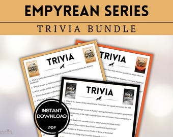 Empyrean Series Trivia Game Bundle Fourth Wing Iron Flame Onyx Storm Book Club Games Rebecca Yarros BookTok Bookstagram Fantasy Romantasy