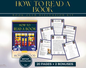 Como Ler um Livro Guia do Clube do Livro Jogos do Clube do Livro Perguntas para Discussão do Livro Kit do Clube do Livro Monica Wood Atividade Ficção Contemporânea BookTok