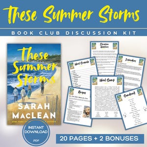 These Summer Storms Book Club Guide Book Club Games Book Discussion Questions Sarah MacLean Book Club Kit Activity Summer Romance BookTok